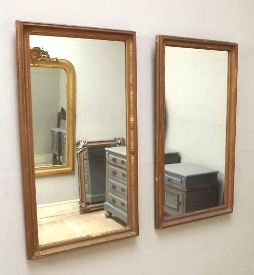 PAIR OF OLD ENGLISH MIRRORS